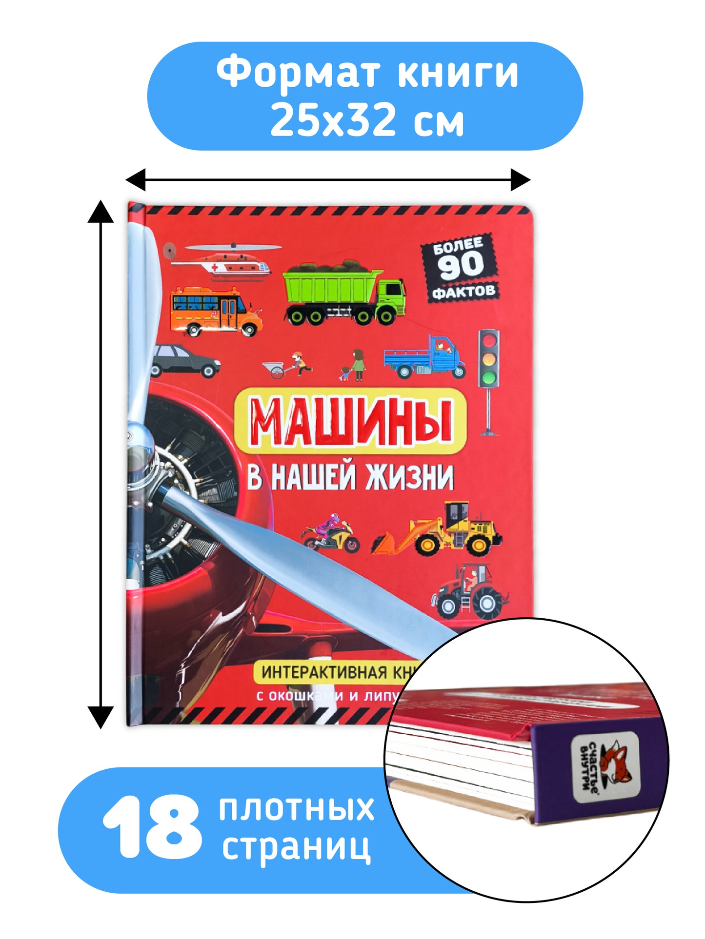 Машины в нашей жизни. Интерактивная книга с окошками и подвижными элементами