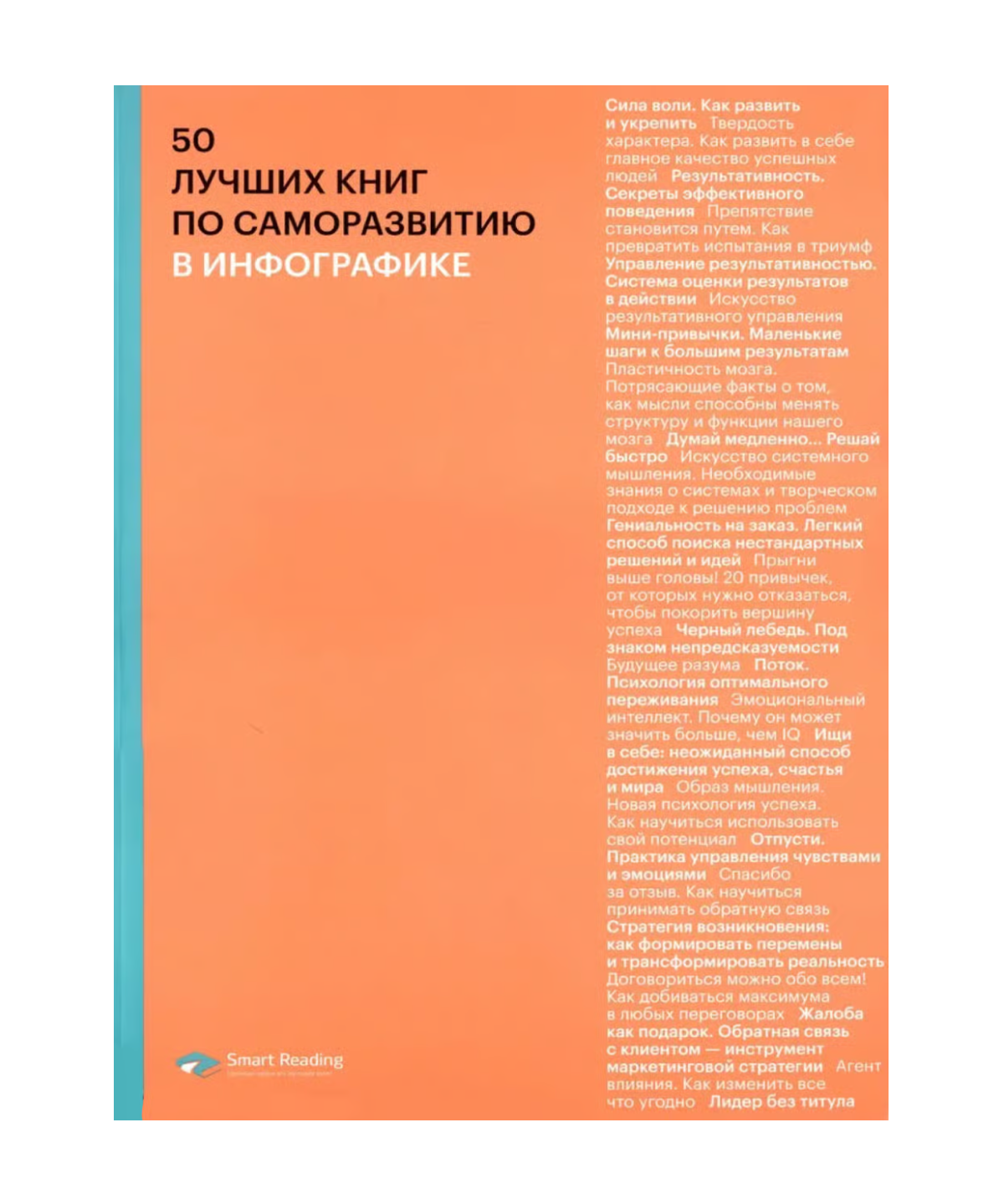 50 лучших книг по саморазвитию в инфографике